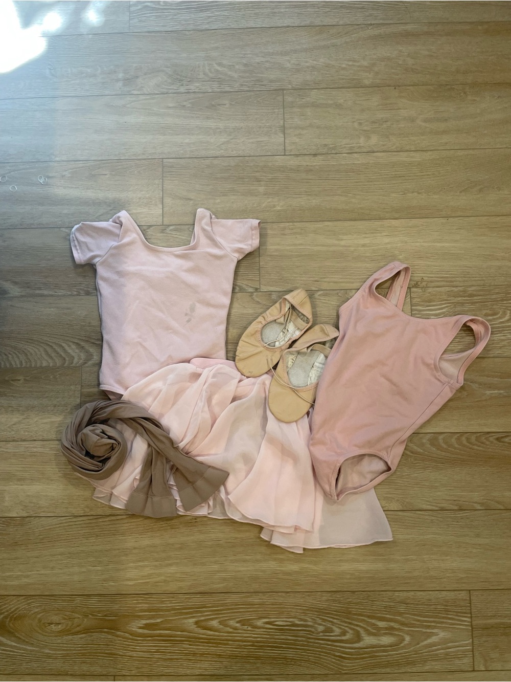Bloch Pale Pink Ballet Leotard, Tutu & Shoes Set